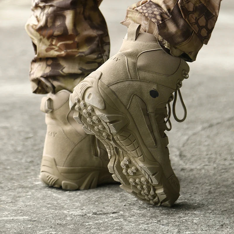 Botas tácticas de tobillo para hombre | Botas impermeables de senderismo y trabajo para exteriores