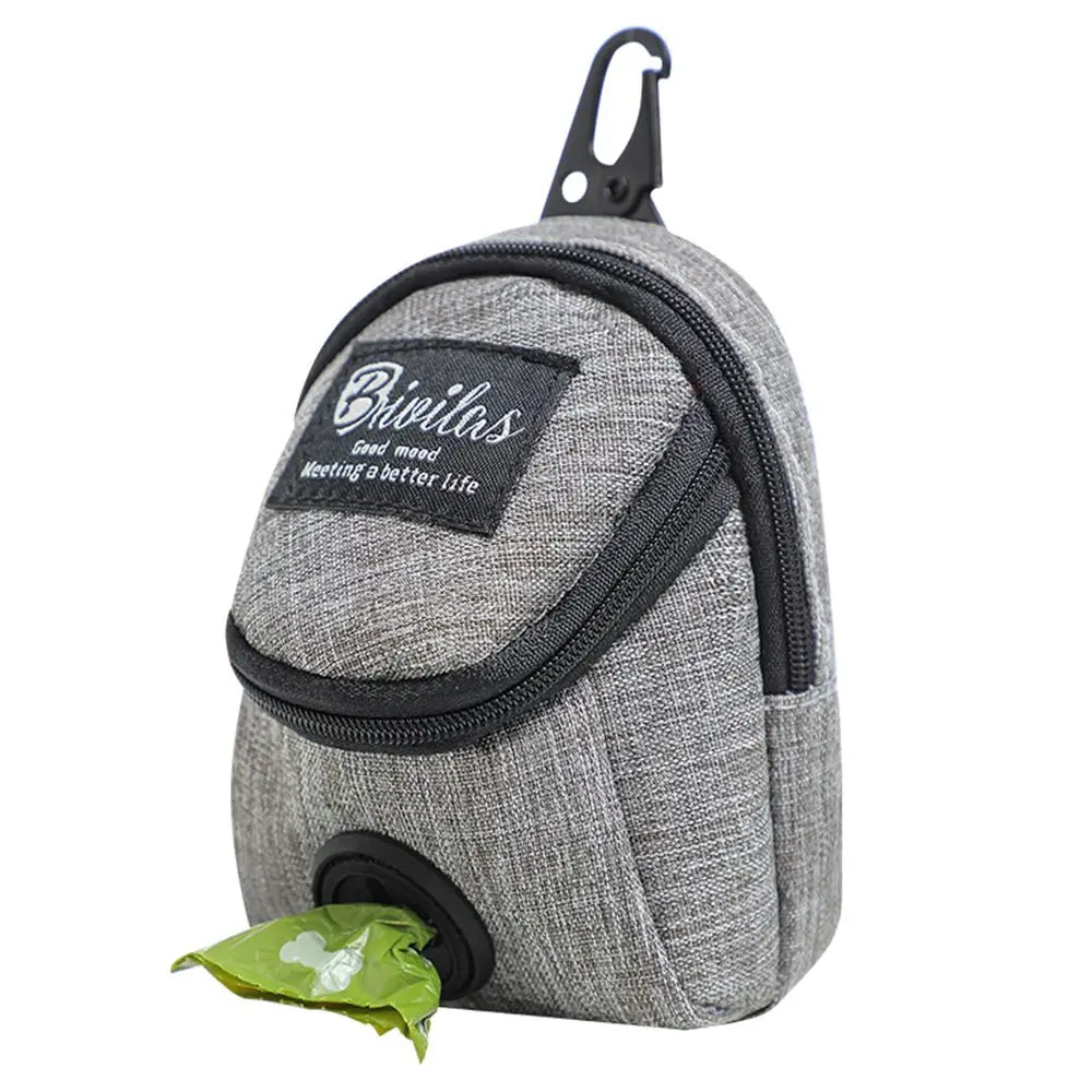 Dog Treat Pouch & Poop Bag Dispenser — Clip-On Waist Bag
