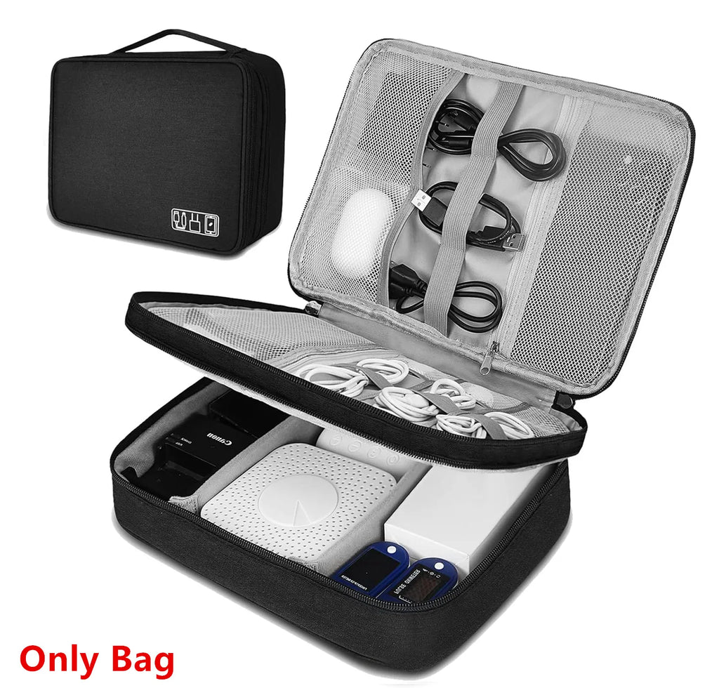 Waterproof Cable & Electronics Organizer Bag – Travel Tech Pouch