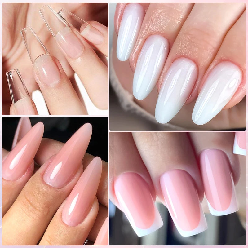 5-Piece Poly Nail Extension Gel Set – 20ml UV/LED Soak Off