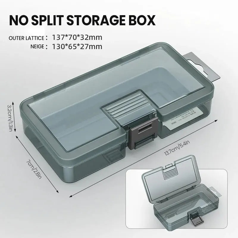 Parts Storage Box with Removable Dividers — Screws, Bits & Small Parts Organizer