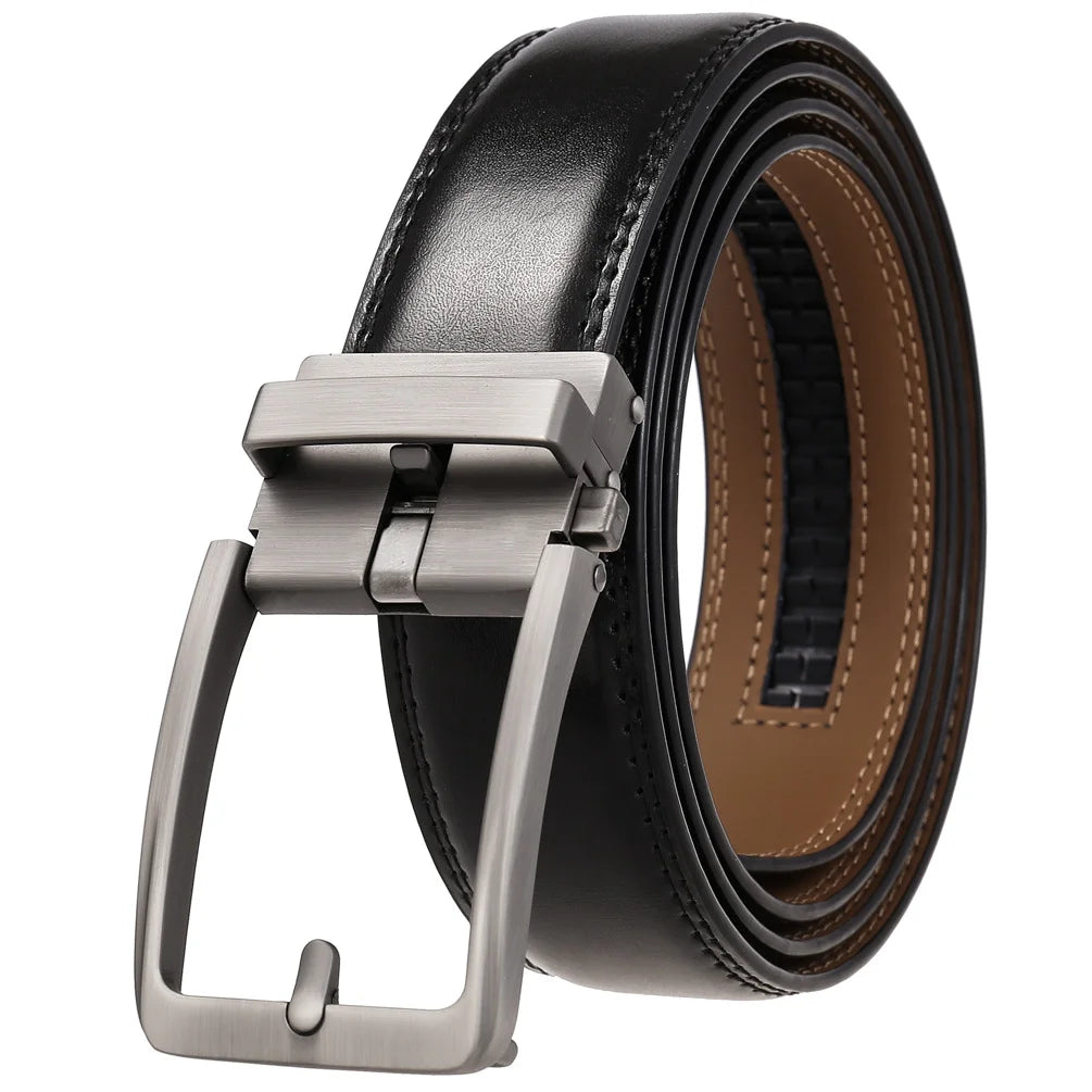 Men's Genuine Leather Automatic Buckle Belt | The Daily Drop