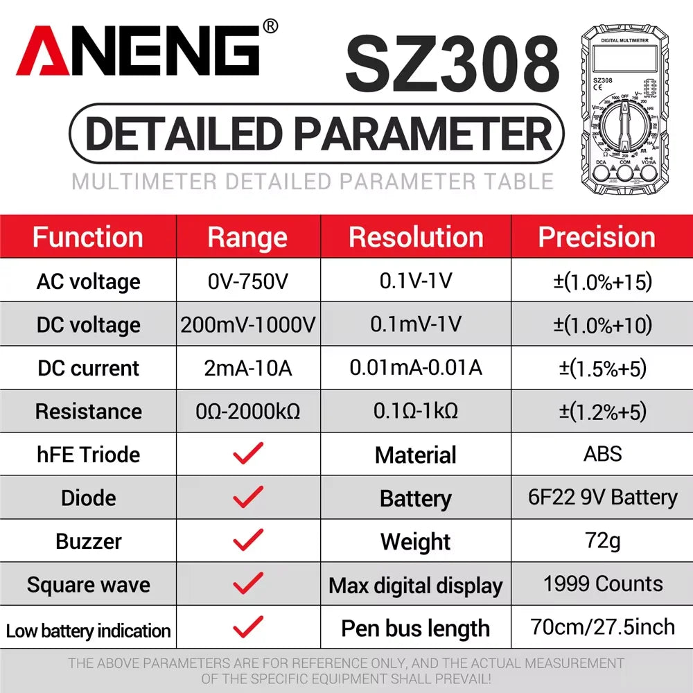 ANENG SZ308 Digital Multimeter
