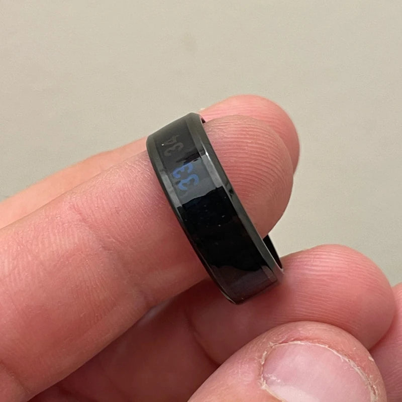 Anillo de humor inteligente sensible a la temperatura | Acero inoxidable | Resistente al agua