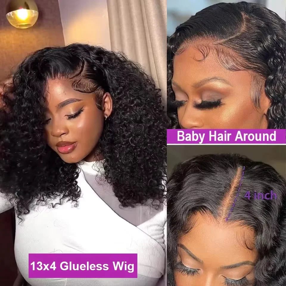 Deep Wave Bob Wig – 13x4 HD Lace Front | Brazilian Human Hair