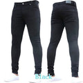 Unisex Solid Stretch Denim Straight-Leg Jeans