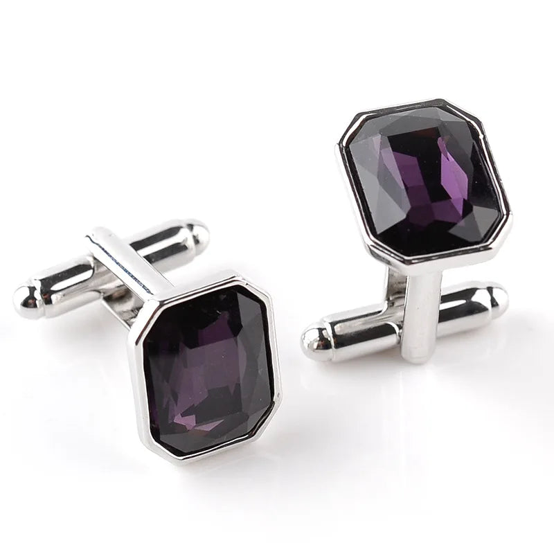 Men's Colorful Crystal Cufflinks | The Daily Drop