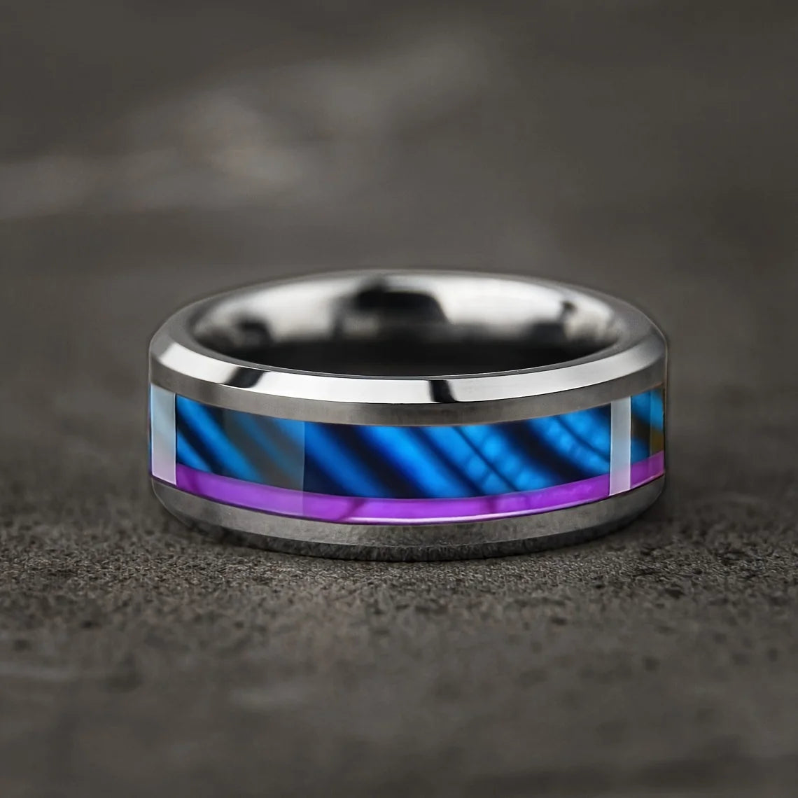 Cyberpunk 8mm Stainless Steel Ring | Gothic Punk Biker Jewelry for Men & Women