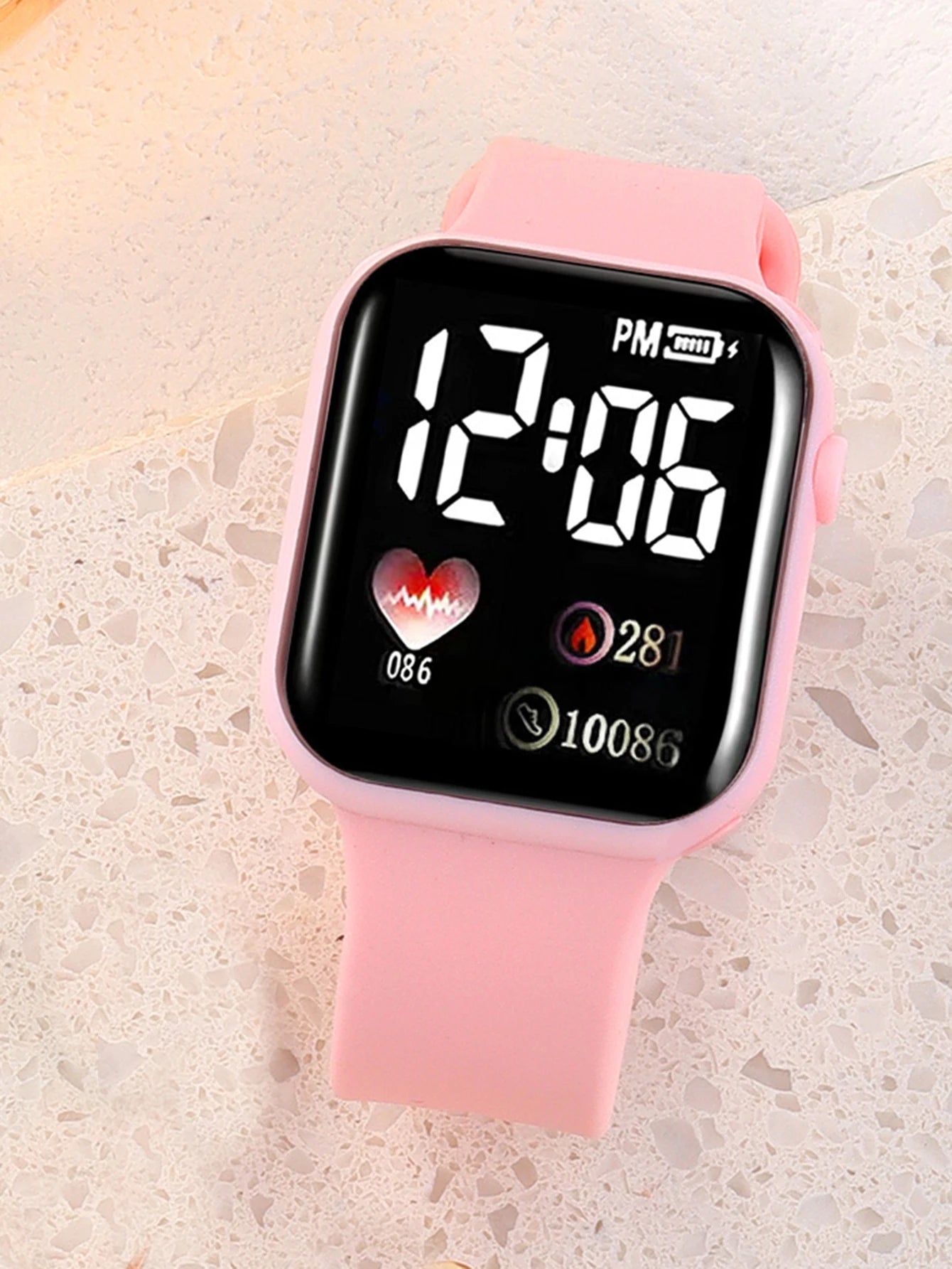Reloj electrónico con diseño de amor y conjunto de accesorios de mariposa, regalo de cumpleaños (caja no incluida)