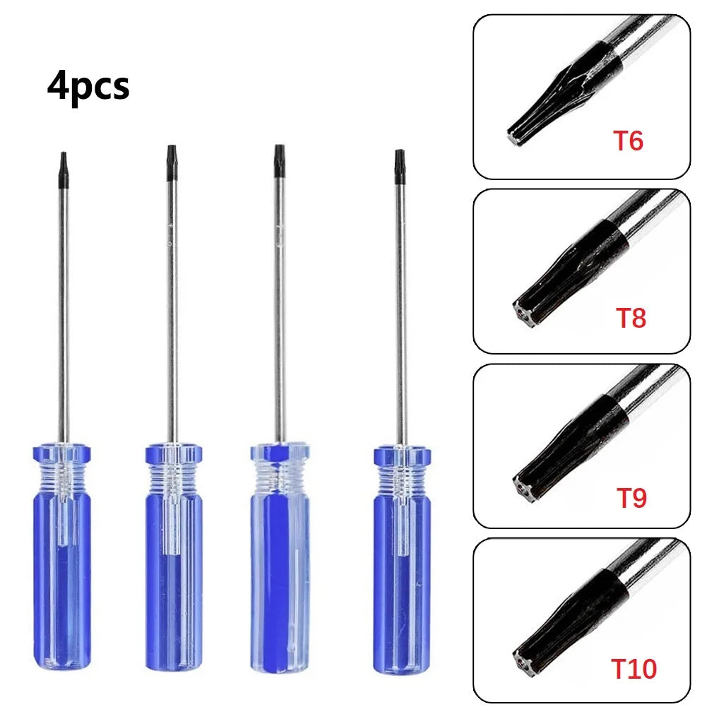 Magnetic Torx Screwdriver Set — T6, T8, T9, T10 for Xbox, PS3 & Electronics Repair