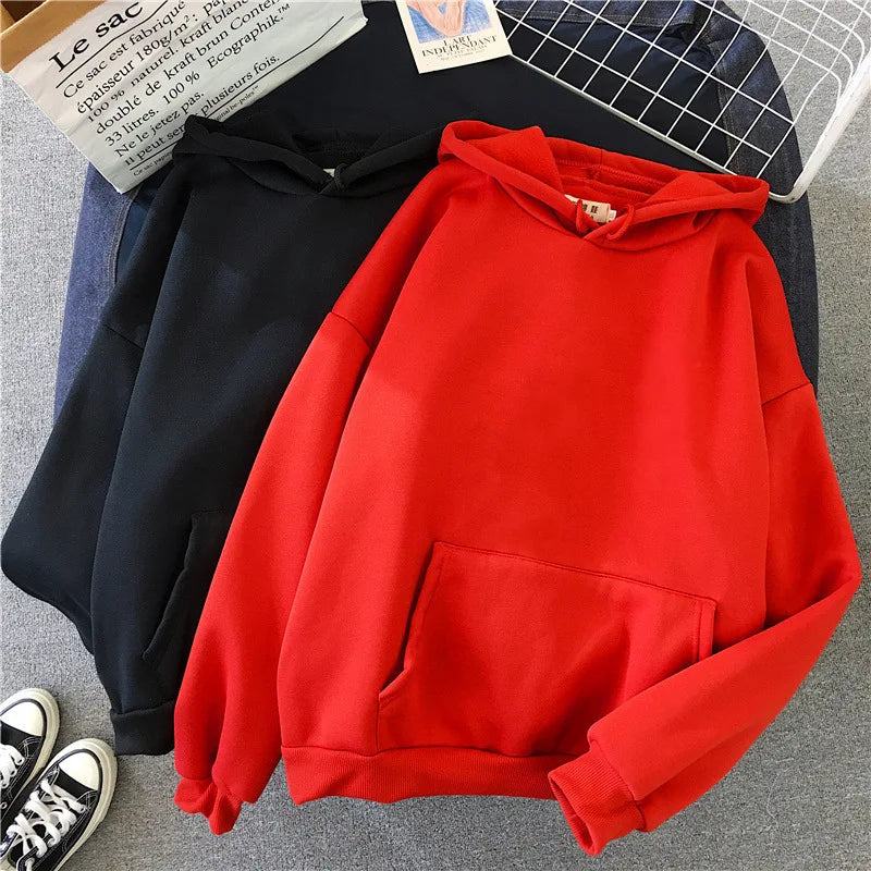 Classic Solid Pullover Hoodie – 6 Colors