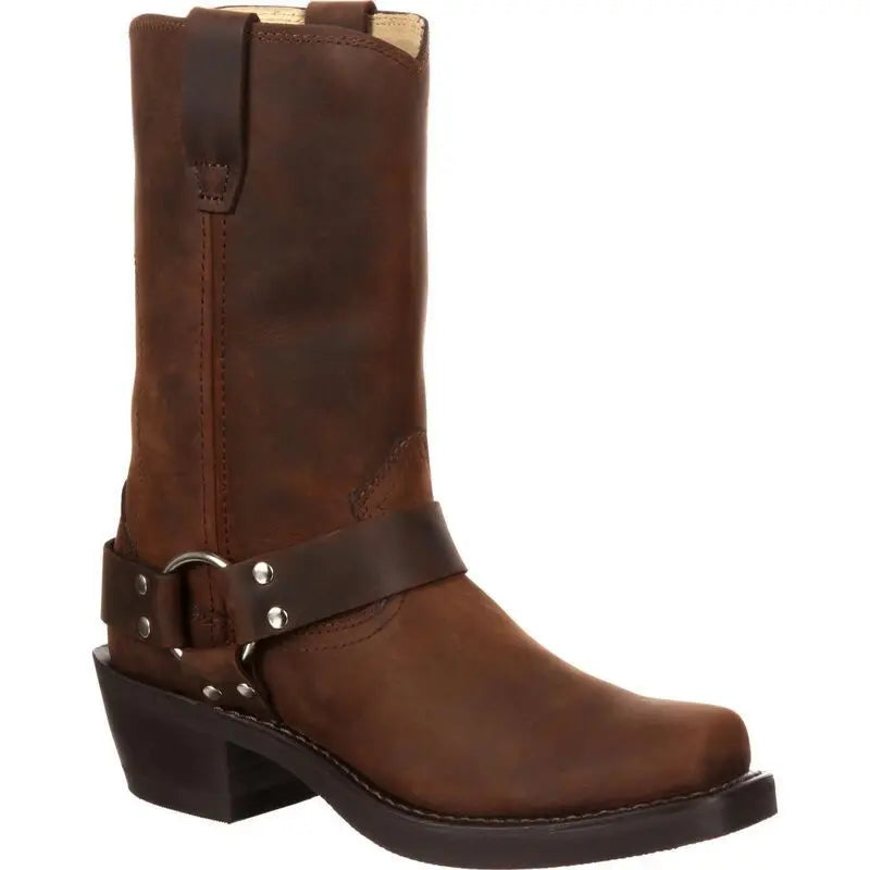 Men's Western Cowboy Boots – 4.5CM Height Boost, Square Toe Slip-On