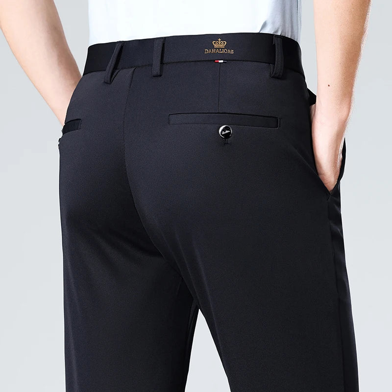 Men's High-Stretch Business Trousers - Elastic Waist (29-40)