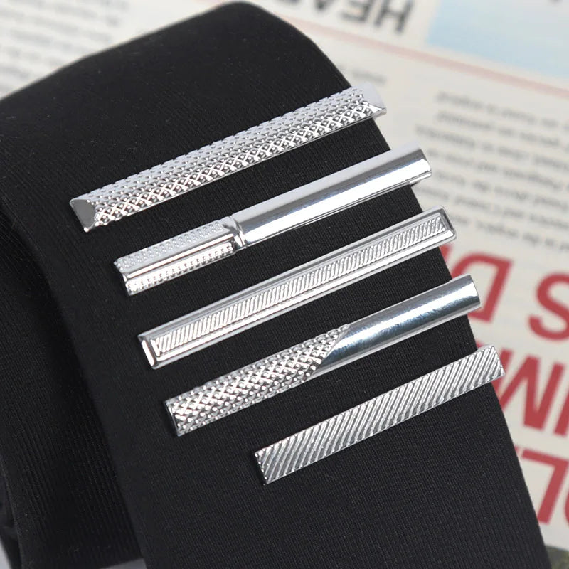 Metal Tie Bar Clip – Slim Bar Clasp for Neckties