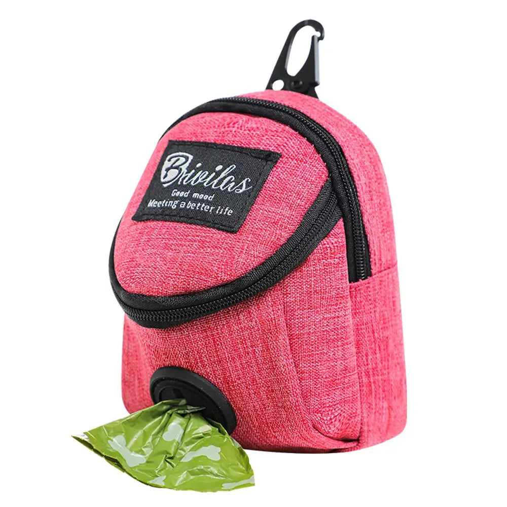 Dog Treat Pouch & Poop Bag Dispenser — Clip-On Waist Bag