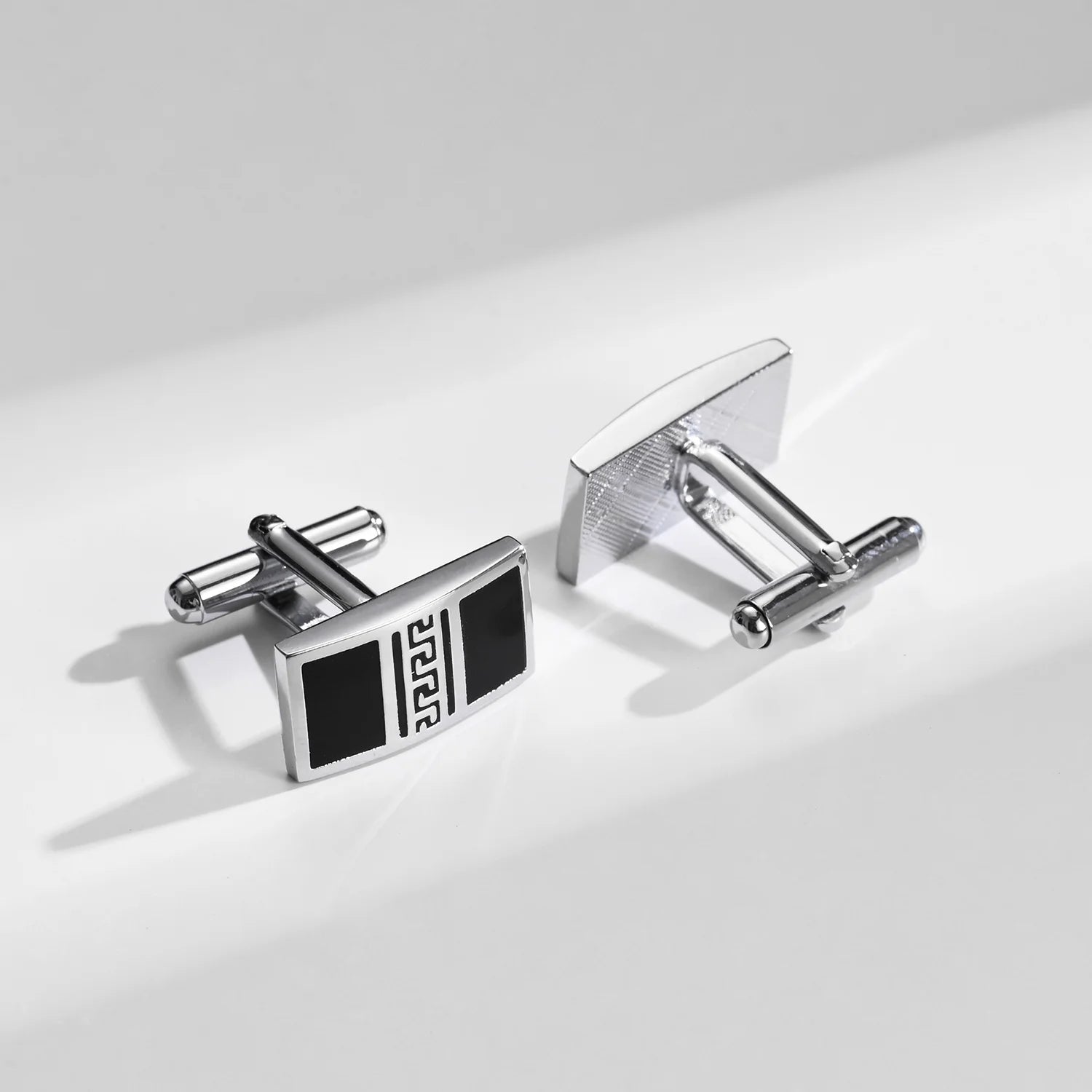 Square Cufflinks & Tie Clip Set | Unisex Dress Shirt Accessories