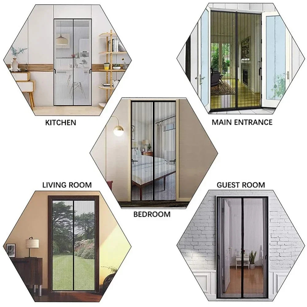 Anti-Mosquito Window & Door Curtain Net — Insect Screen for Home & Bedroom