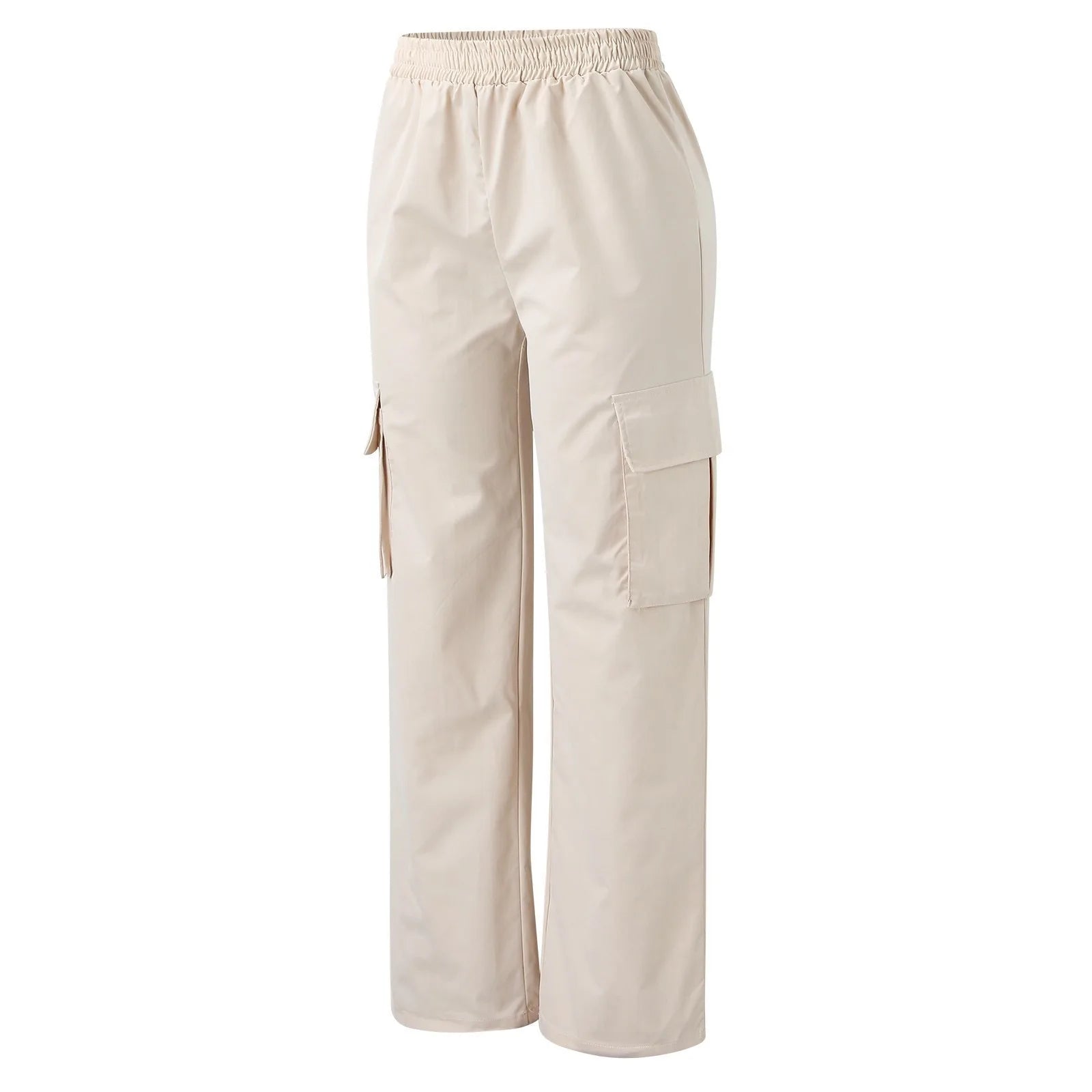 High Waist Baggy Cargo Joggers – Straight Leg Oversized Trousers for Women