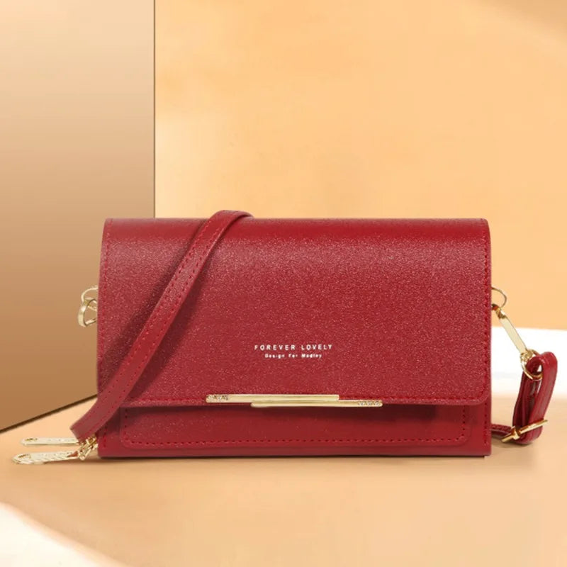 Korean Style Multi-Card Wallet Bag — Large Capacity Phone Pocket Shoulder Bag