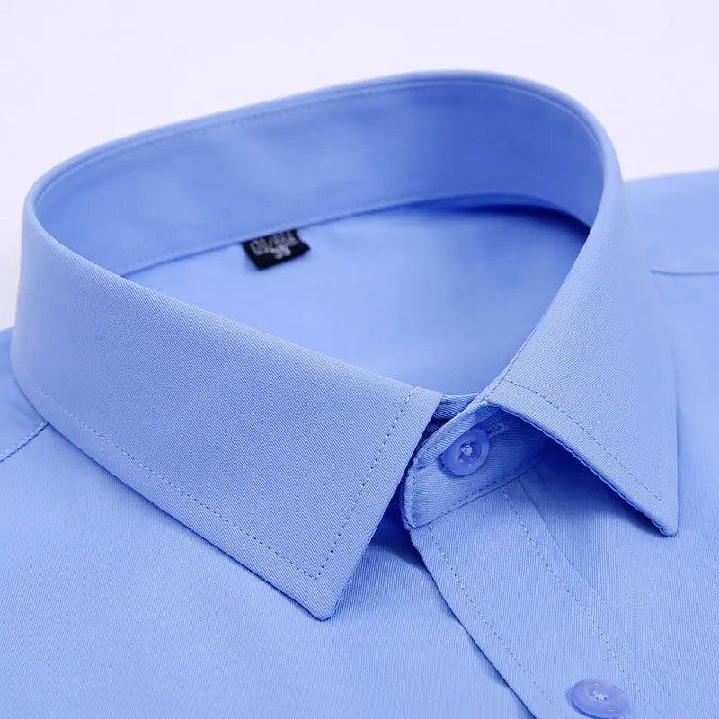 Camisa de manga larga a rayas ajustada para hombre