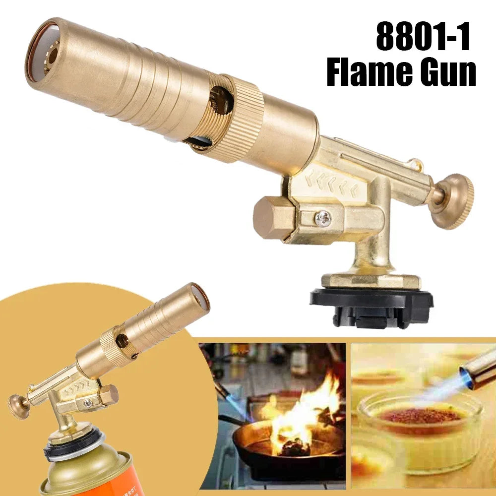 Butane Torch Flame Gun — Adjustable Flame, Auto-Ignition for Cooking, Welding & BBQ