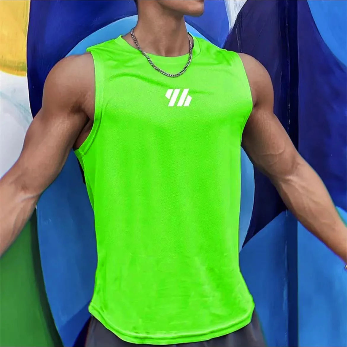 Men's Mesh Gym Vest – Sleeveless Tank Top for Training & Sports