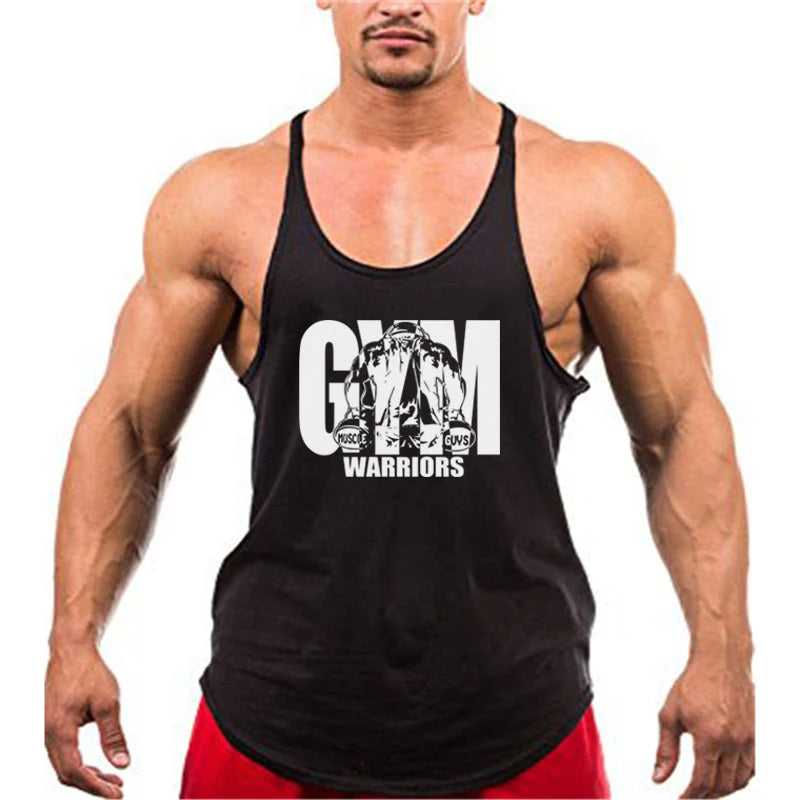 Men's Muscle Tank Top – Cotton Y-Back Gym & Bodybuilding Vest