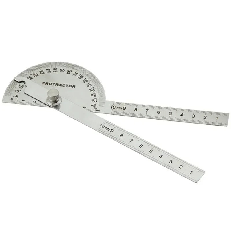 Stainless Steel Protractor & Angle Finder — Multi-Angle Measuring Ruler