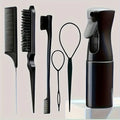 6-Piece Hair Brush & Styling Set – Braiding, Teasing, Edge Control & More