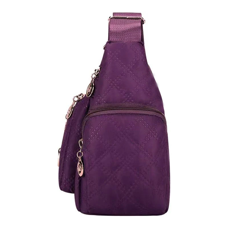 Oxford Nylon Crossbody Bag — Unisex Square Shoulder Bag