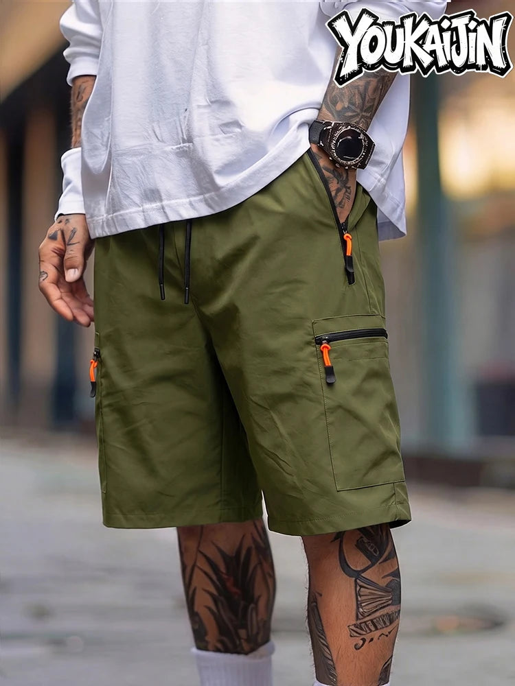 Men's Quick Dry Cargo Shorts – Lightweight Hiking & Outdoor Shorts with Zipper Pockets