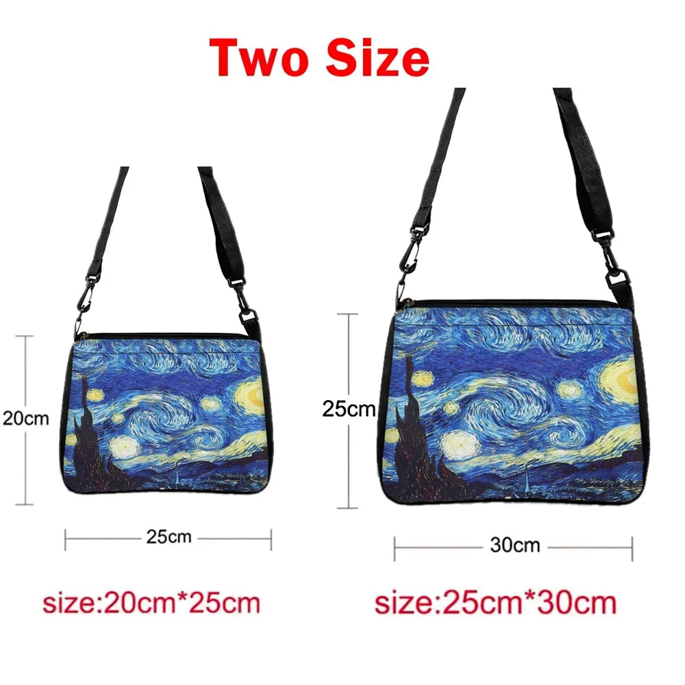 Anime Cartoon Print Shoulder Bag — Lightweight Double-Sided Crossbody Handbag