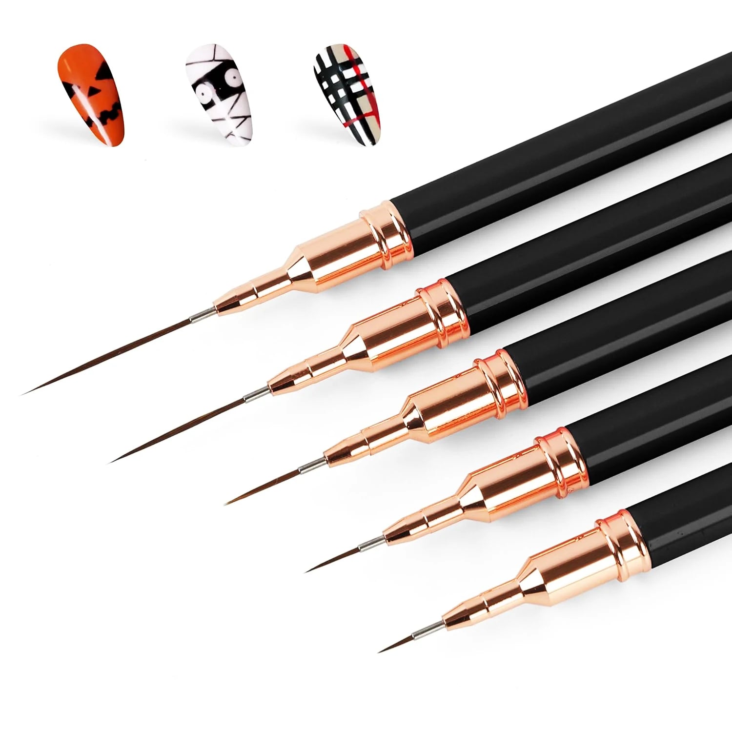 Nail Art Liner Brush Set – 5 Pieces
