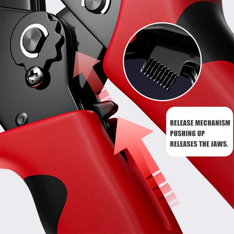 SN-58B Ratcheting Crimping Tool — For Dupont, JST, Molex, SATA & Open Barrel Terminals