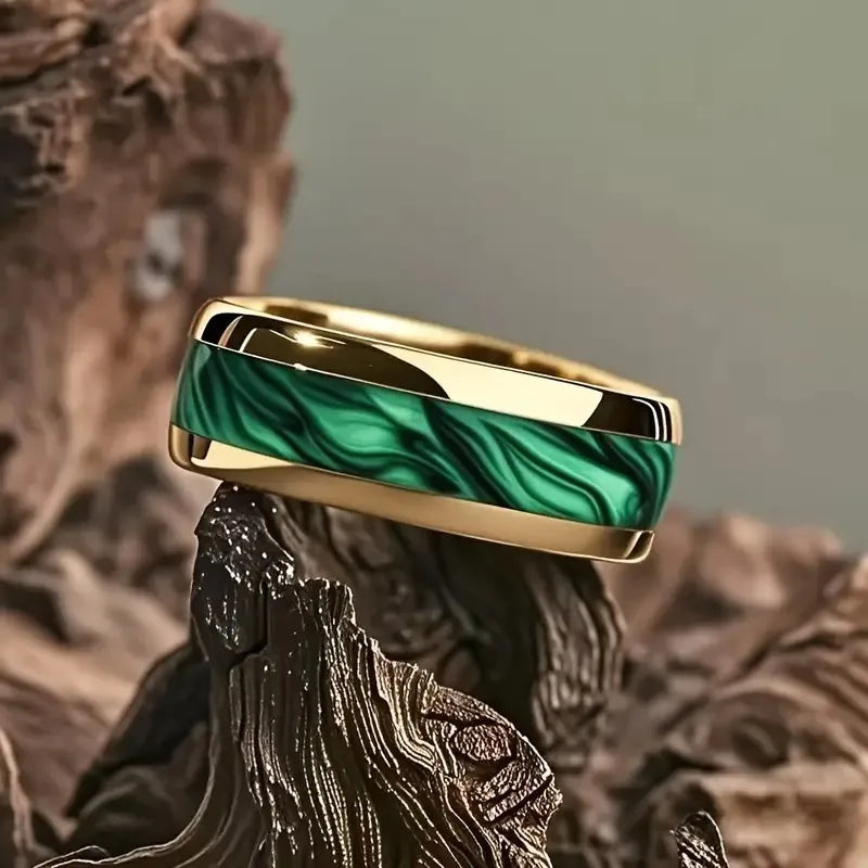 Cyberpunk 8mm Stainless Steel Ring | Gothic Punk Biker Jewelry for Men & Women
