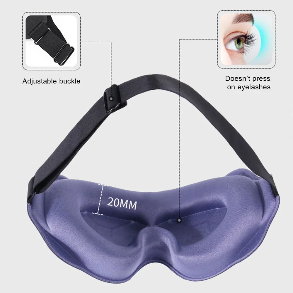 3D Contour Sleep Mask – Soft Padded Blackout Eye Mask