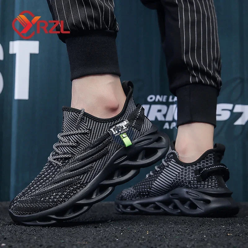 Zapatillas de running de malla transpirable para hombre | Zapatos informales ligeros con absorción de impactos