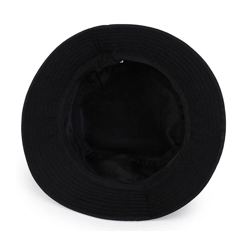 100% Cotton Solid Color Bucket Hat | Summer Sun Protection & Breathable Round Crown