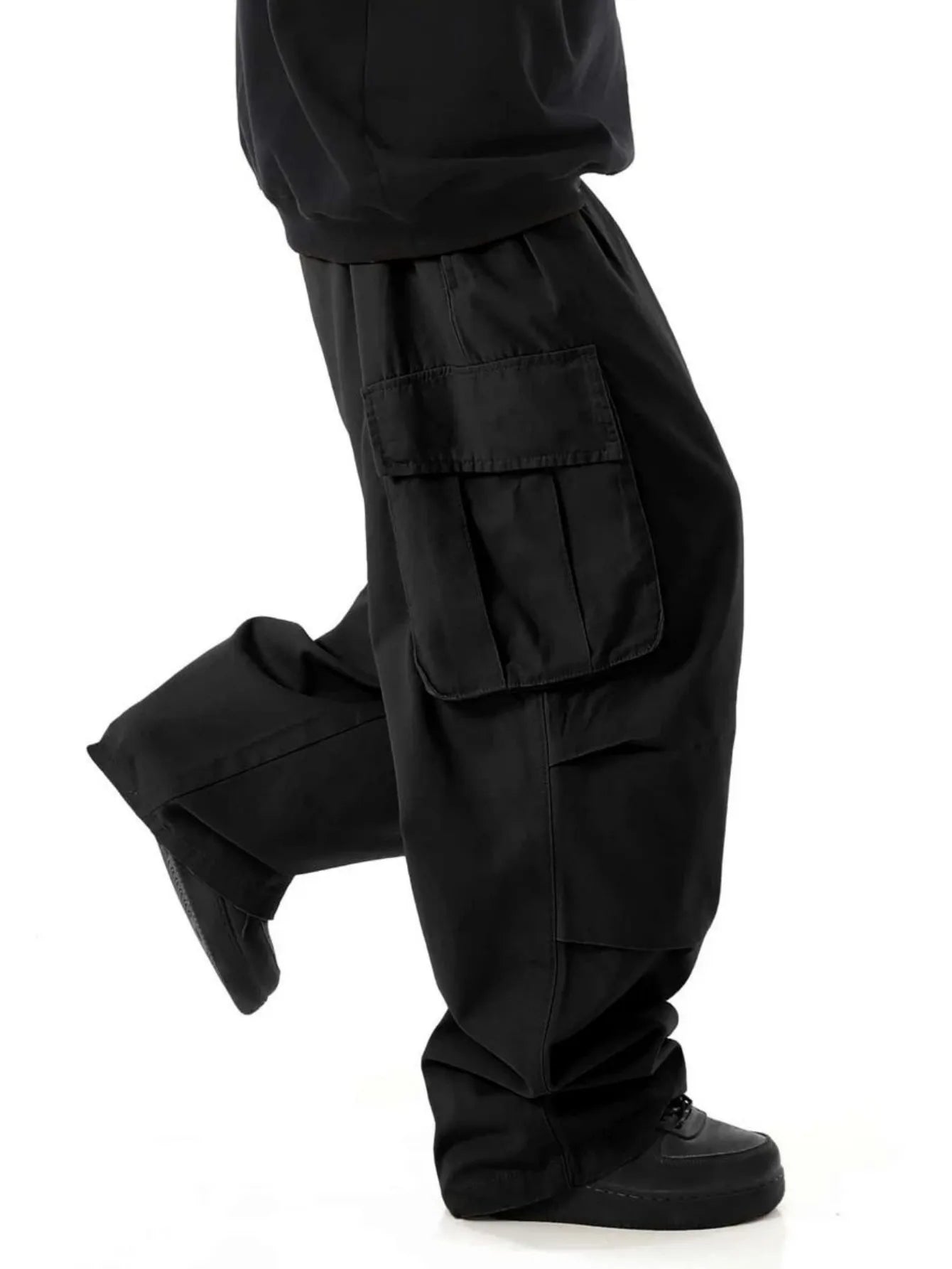 Unisex Plus Size Wide Leg Cargo Pants
