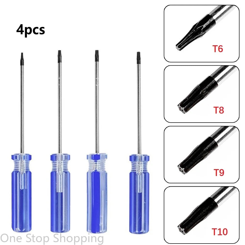 Magnetic Torx Screwdriver Set — T6, T8, T9, T10 for Xbox, PS3 & Electronics Repair