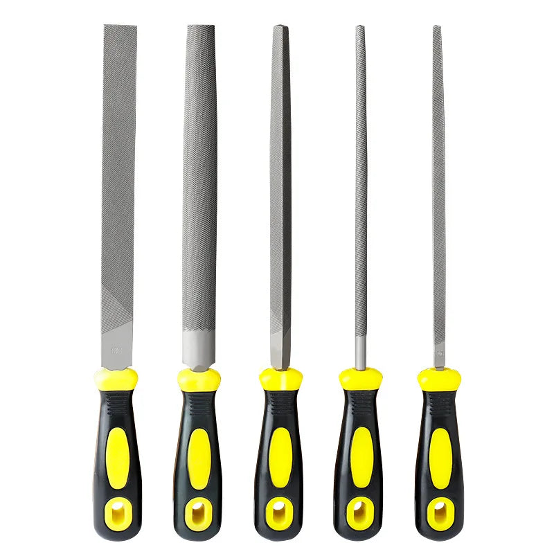 High-Carbon Steel Mini File Set — Coarse Double-Cut Files for Metal & DIY Work