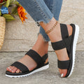 Sandalias planas para mujer – Chanclas informales antideslizantes en negro y caqui