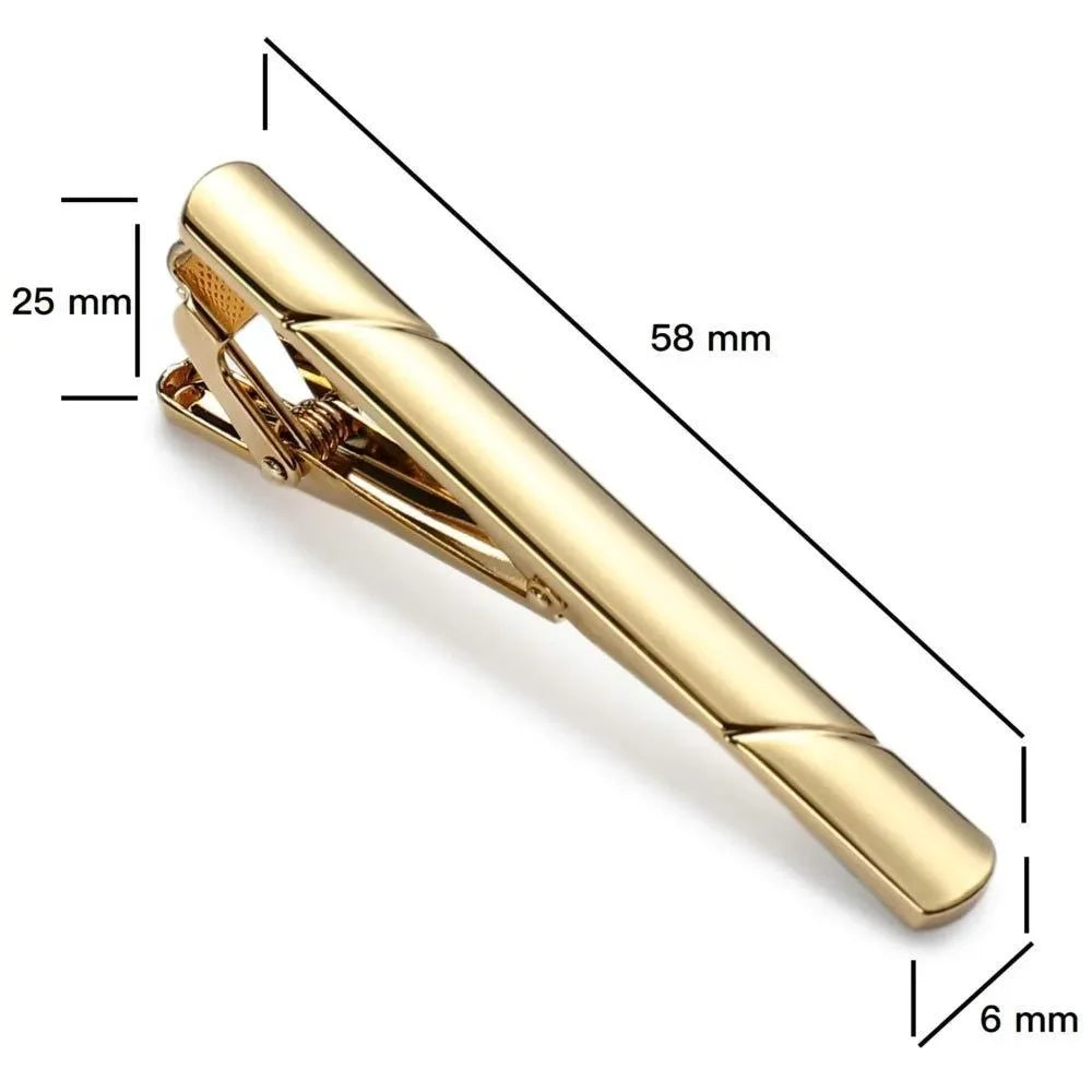 Slim Metal Tie Clip – Necktie Bar for Dress Shirts