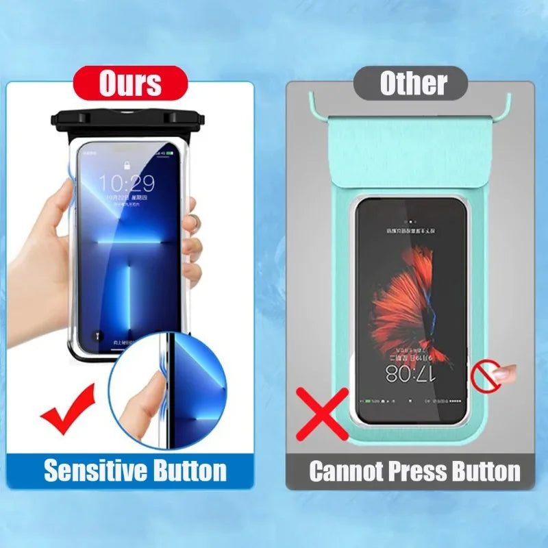 Funda Impermeable Universal para Teléfono para Natación - Protector Subacuático Compatible con iPhone 11 12 13 14 15 16 pro - S