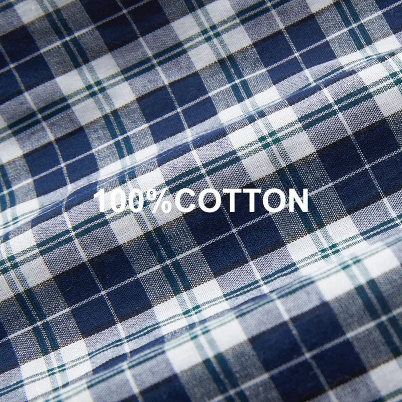 Men's Cotton Plaid Boxer Shorts – Casual Elastic Waistband Underwear