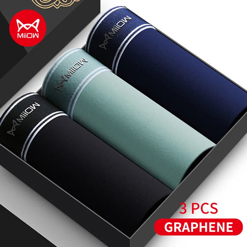 Men's Graphene Antibacterial Boxer Briefs – 3-Pack