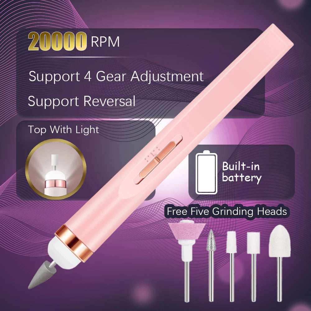 Electric Nail Drill Machine – USB Rechargeable