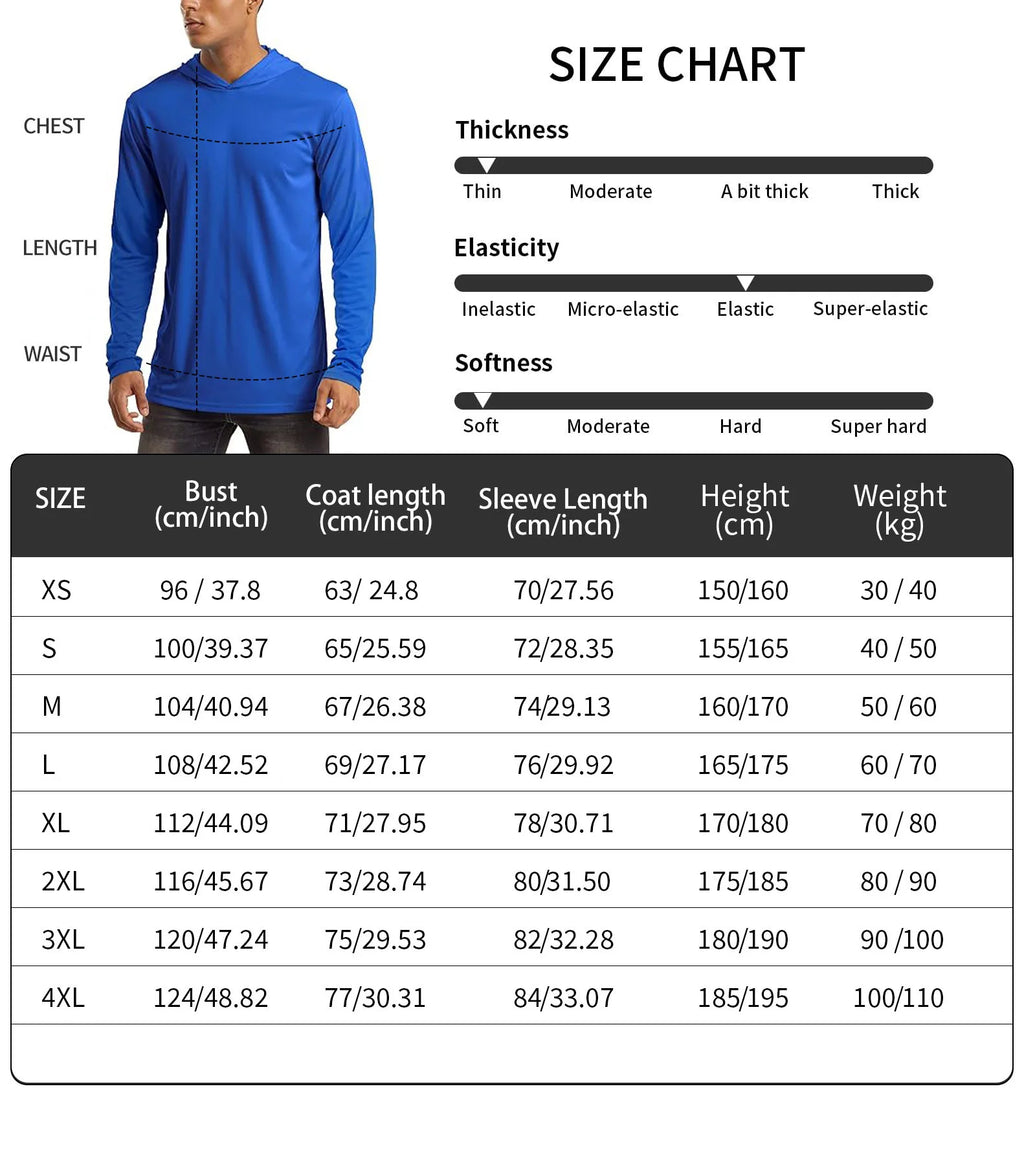 Men's UV Protection Fishing Hoodie – Lightweight Outdoor Hooded Sweatshirt