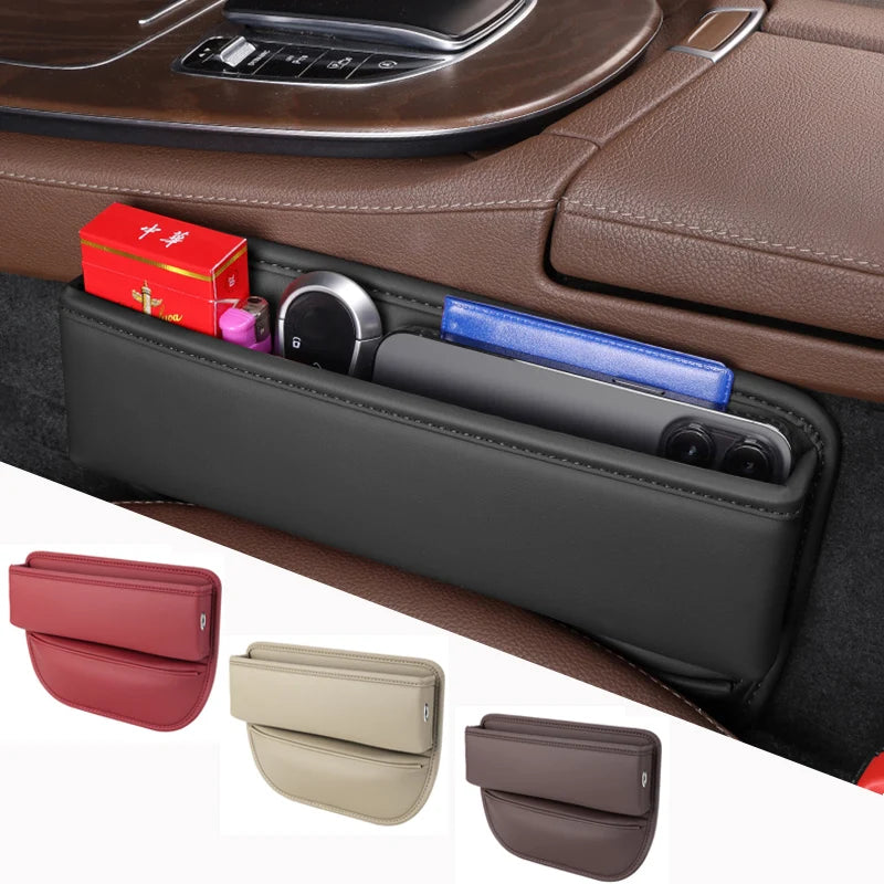 PU Leather Car Seat Gap Organizer | Multifunctional Seat Slit Storage Box