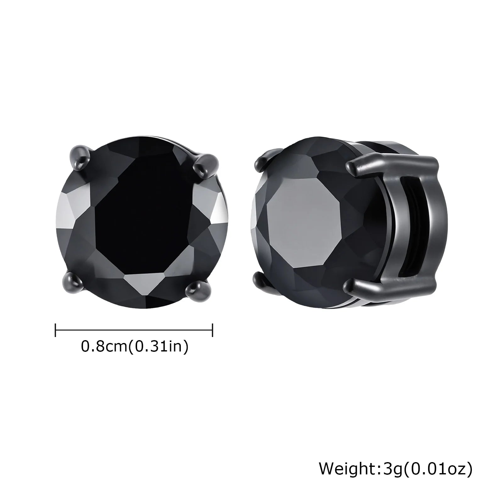 Magnetic Clip-On Zircon Earrings – No Piercing Required
